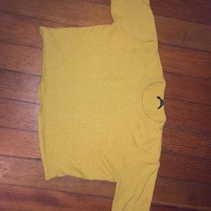 Super Cute Yellow Brandy Cropped Sweater!